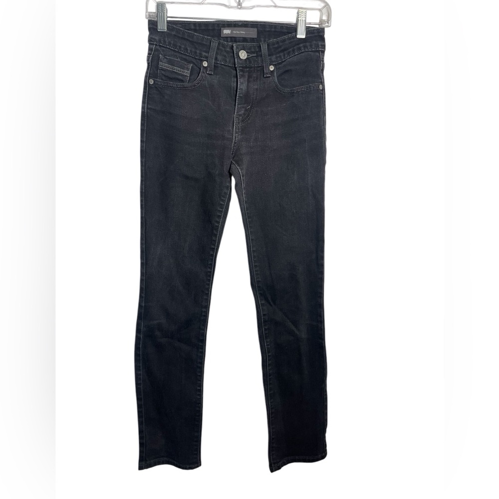 Levi’s jeans women’s size 24 (size 2) black midrise skinny jeans BEAUTIFUL 🖤🖤